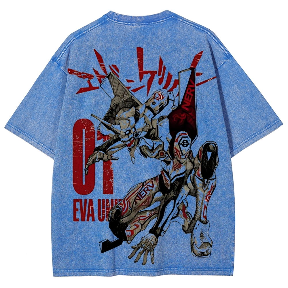 Eva Unit-01  Vintage Unisex Washed T-Shirt | Neon Genesis Evangelion
