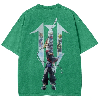 Kingdom Hearts Sora Printed Unisex Washed T-Shirt