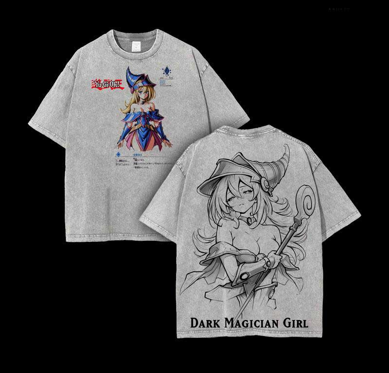 Unisex Oversize Dark Magician Girl Yu-Gi-Oh! Vintage Washed Tee 