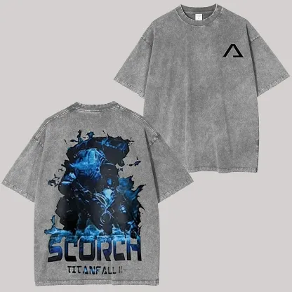 Titanfall Printed Unisex Washed T-Shirt