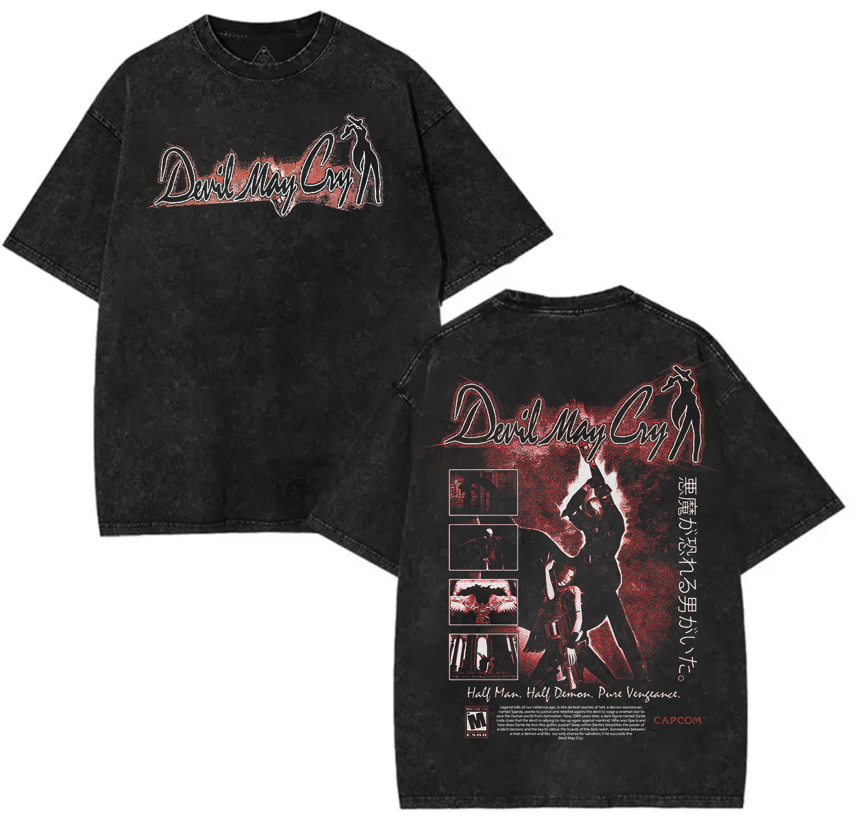 Devil May Cry Printed Unisex Washed T-Shirt