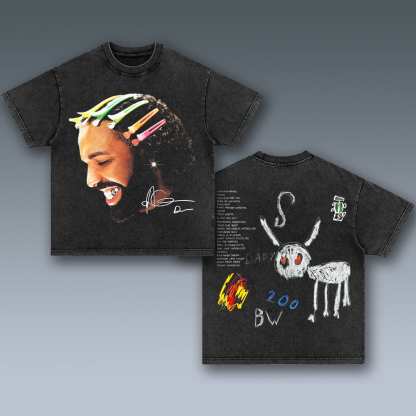 Unisex-Adult Ultra Cotton Washed T-Shirt Graphic  DRAKE FOR ALL THE DOGS