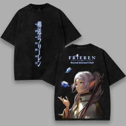 Frieren Printed Unisex Washed T-Shirt