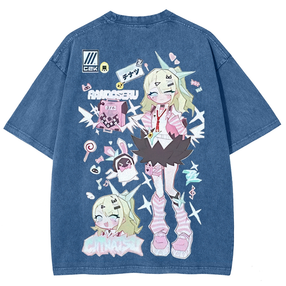 SUNNA Zenless Zone Zero Printed Unisex Washed T-Shirt