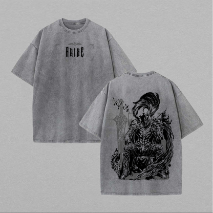 Solo Leveling Igris Printed Unisex Washed T-Shirt