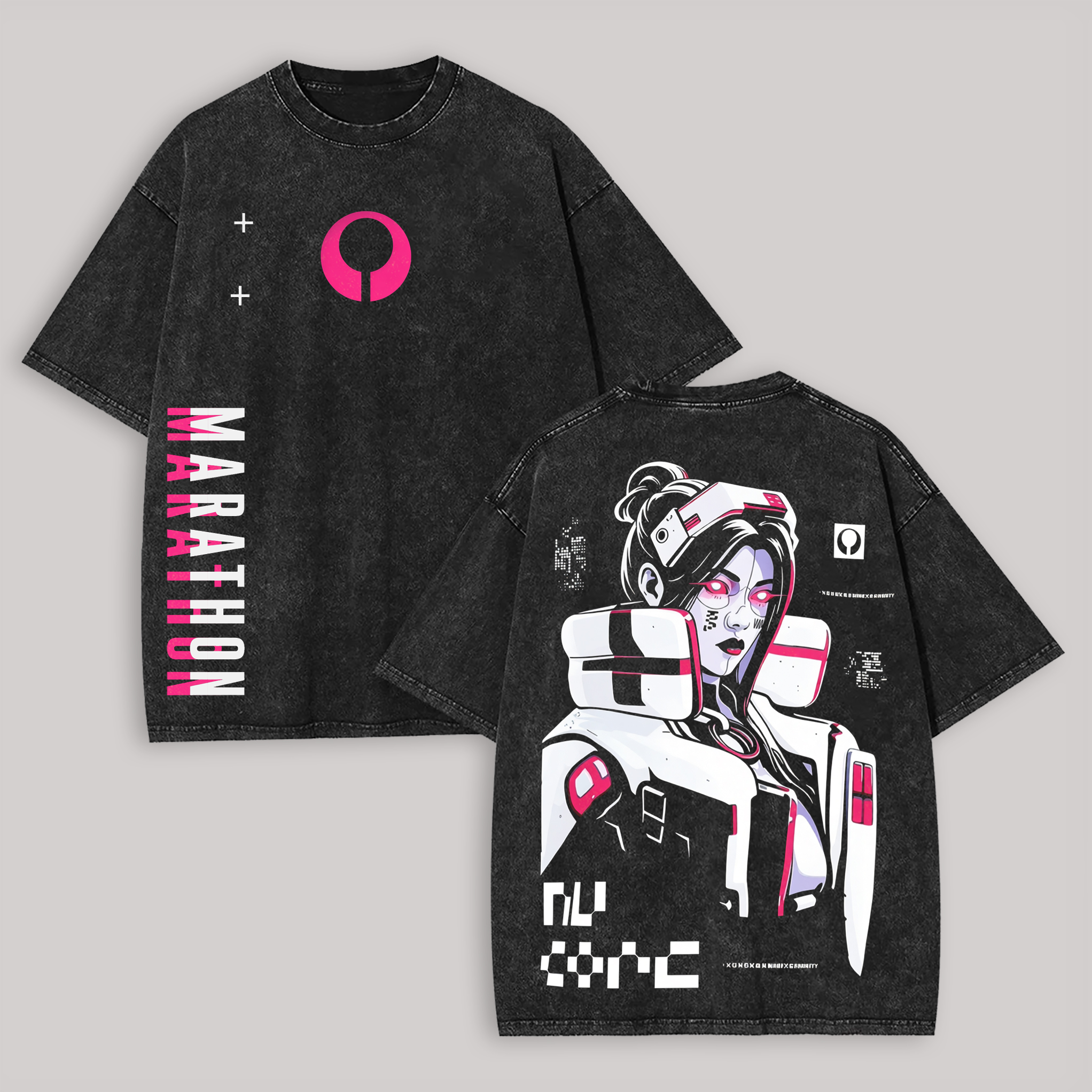 Marathon Printed Unisex Washed T-Shirt
