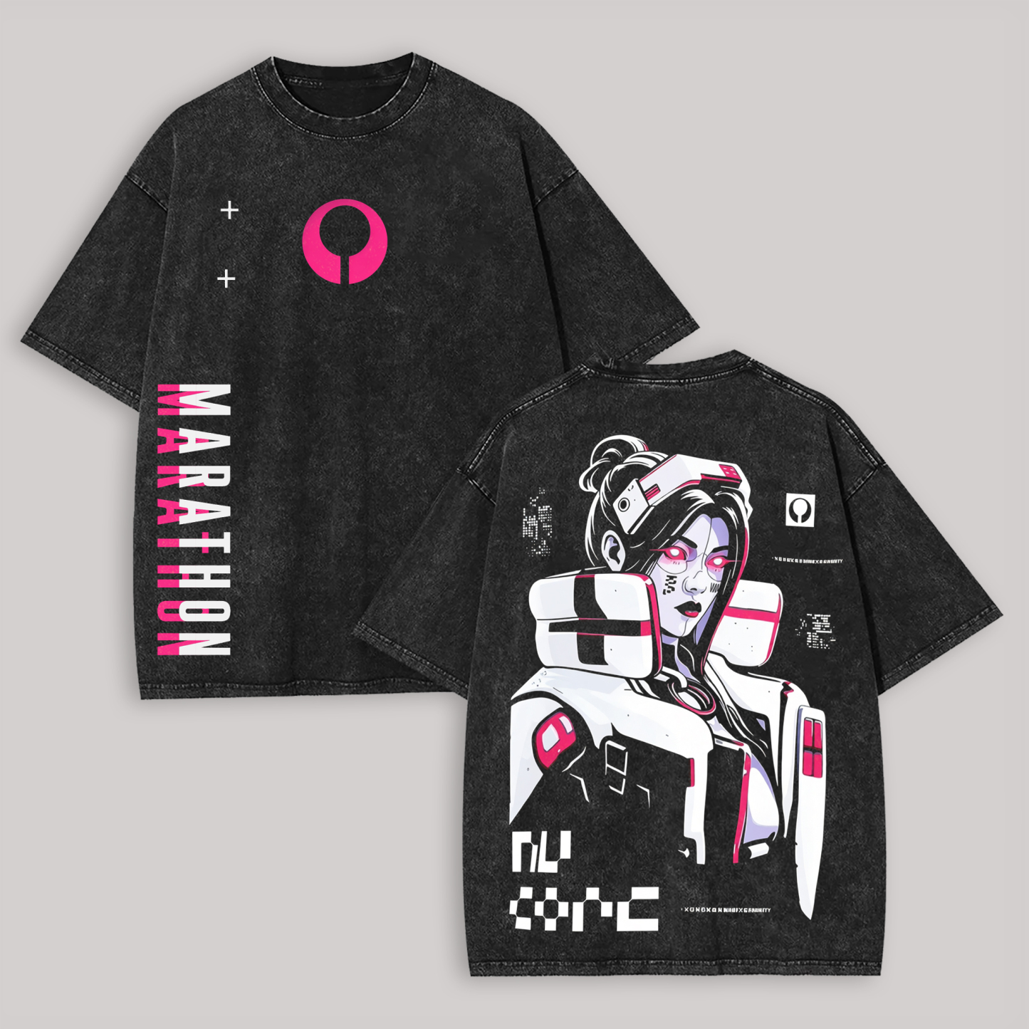Marathon Printed Unisex Washed T-Shirt