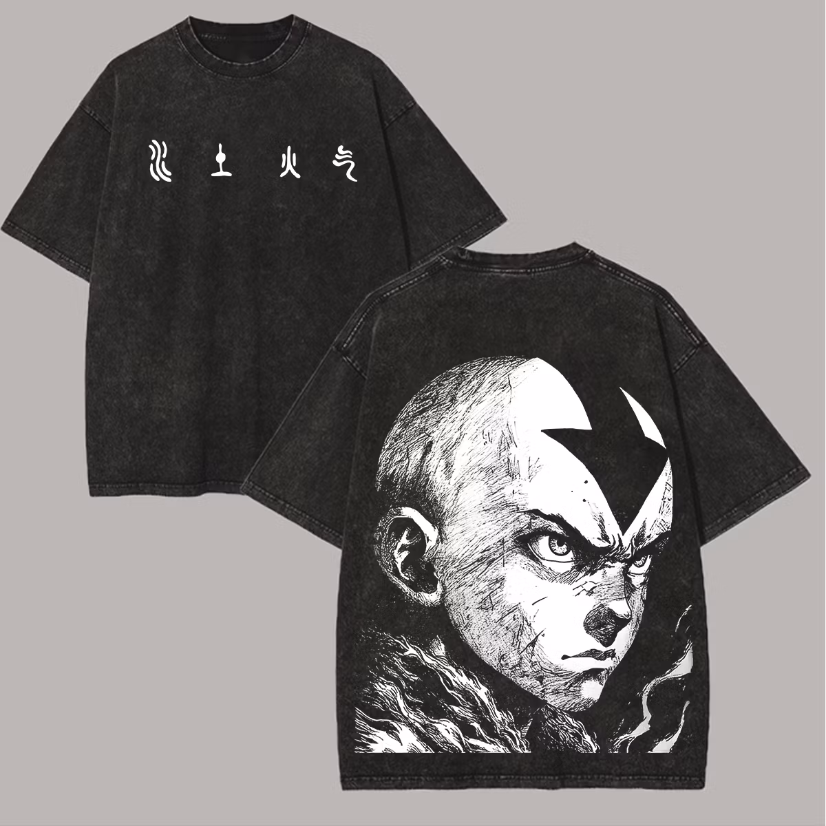 Avatar: The Last Airbender Aang  Vintage Unisex Washed T-Shirt