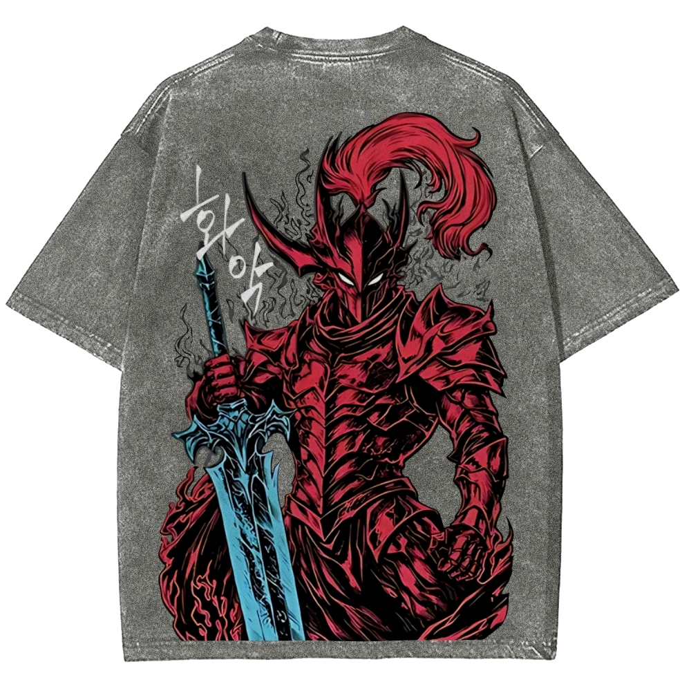 Igris Solo Leveling Vintage Unisex Washed T-Shirt