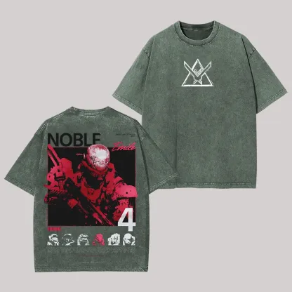 Halo: Reach Noble Team Printed Unisex Washed T-Shirt