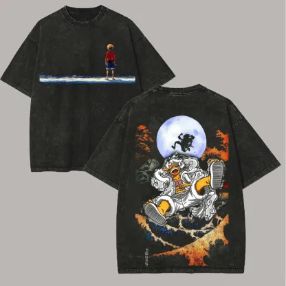 One Piece JoyBoy Gear 5 Printed Unisex Washed T-Shirt