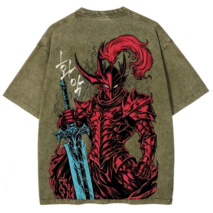 Igris Solo Leveling Vintage Unisex Washed T-Shirt