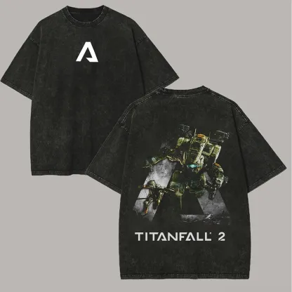 Titanfall Printed Unisex Washed T-Shirt