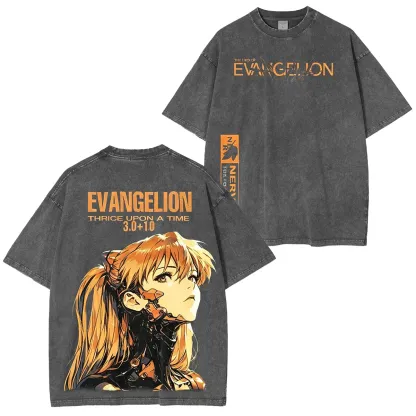 Neon Genesis Evangelion Vintage Unisex Washed T-Shirt