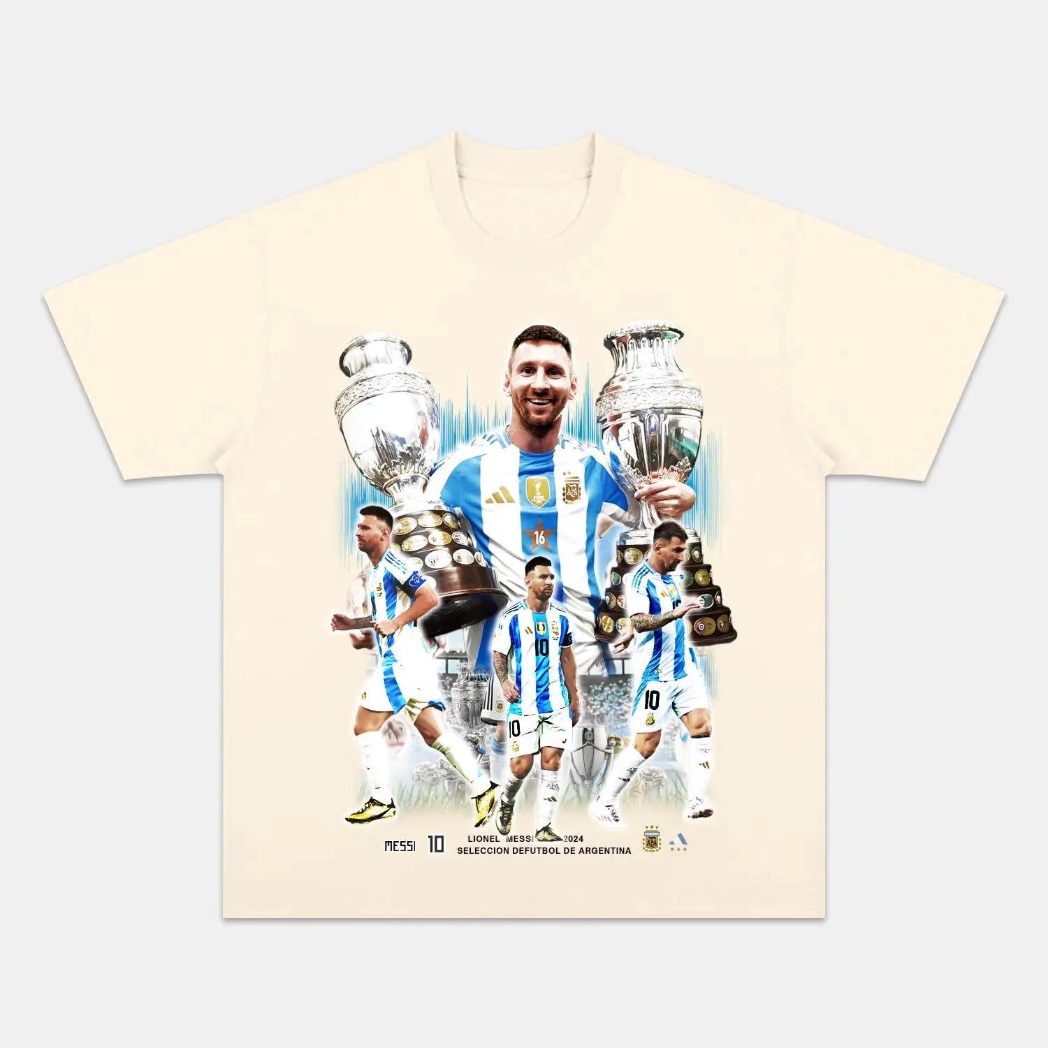Unisex-Adult Ultra Cotton Washed T-Shirt Graphic  2024 LEO MESSI TEE