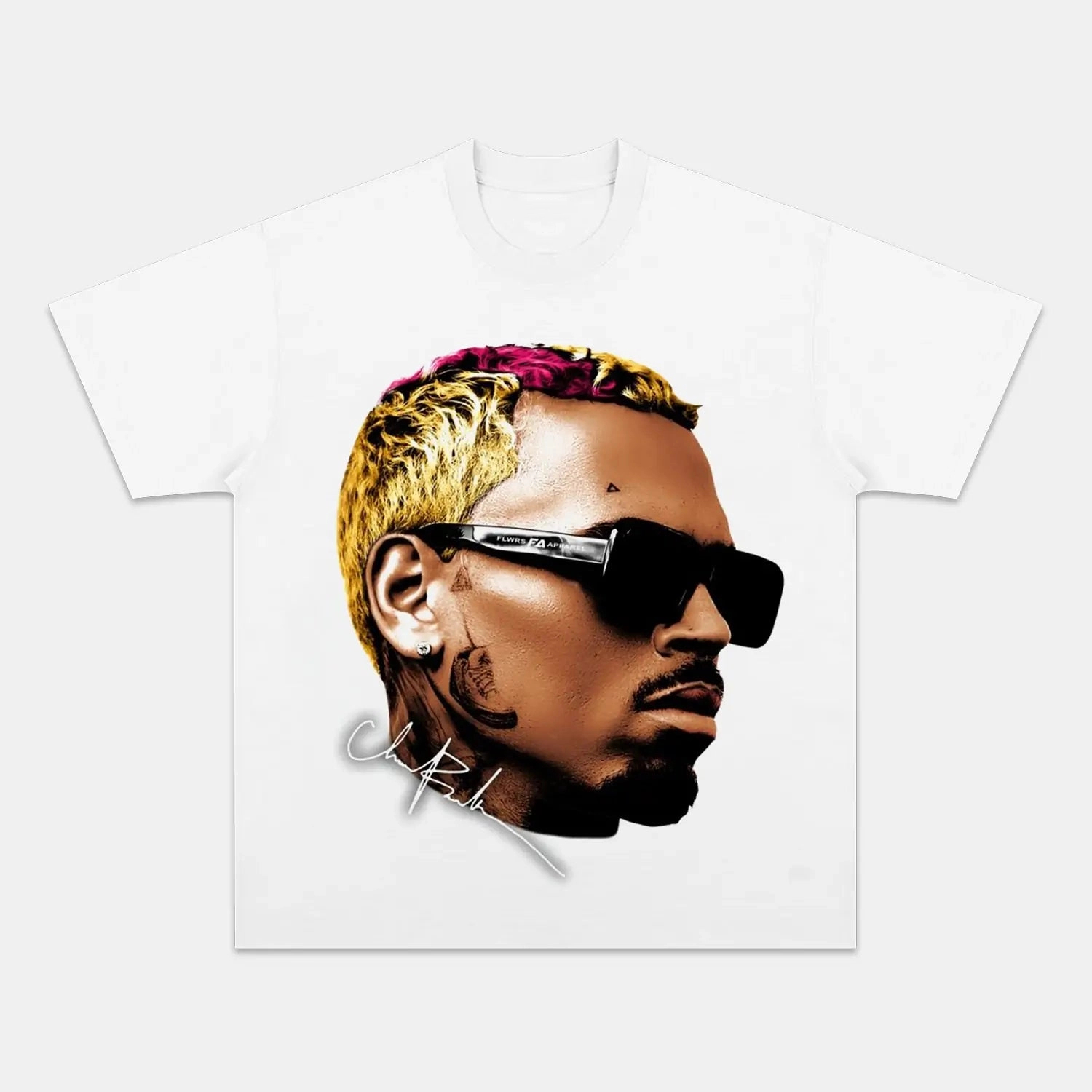 Unisex-Adult Ultra Cotton Washed T-Shirt Graphic 2024 CHRIS BROWN V8 VINTAGE TEE