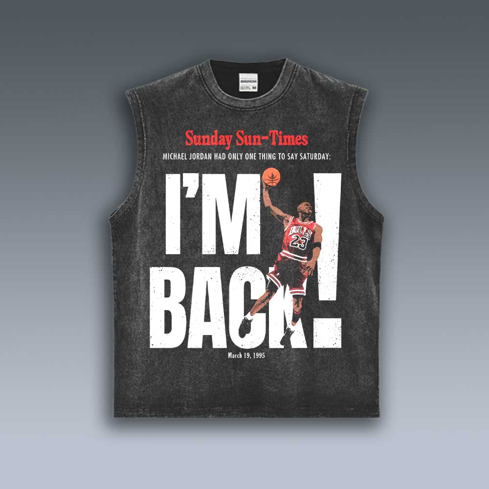 VINTAGE TANK TOP | MICHAEL JORDAN I AM BACK 4.6