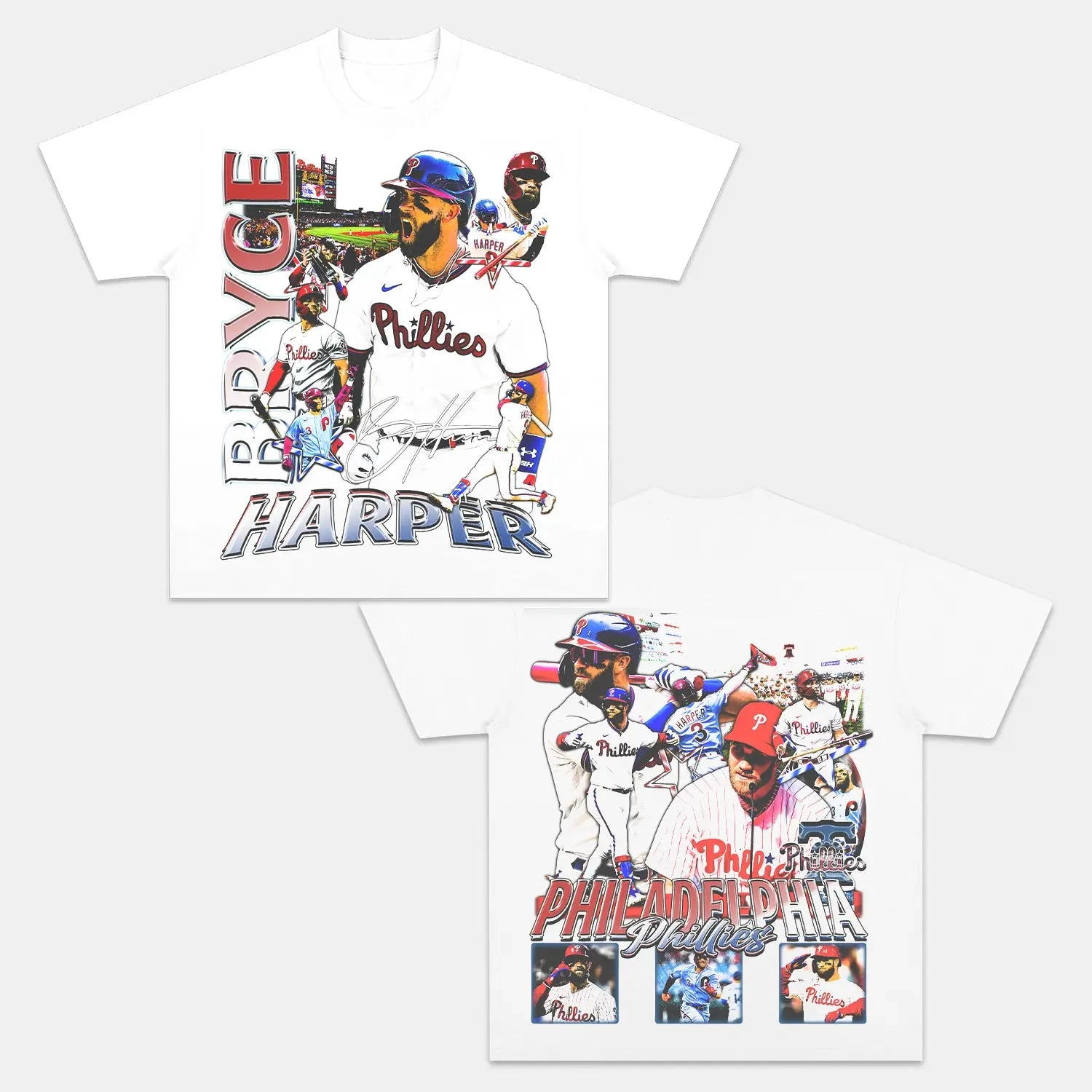 Unisex-Adult Ultra Cotton Washed T-Shirt Graphic BRYCE HARPER TEE