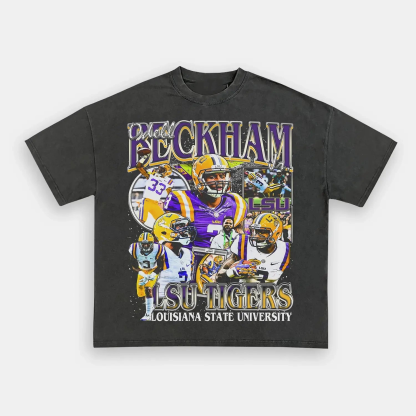 Unisex-Adult Ultra Cotton Washed T-Shirt Graphic ODELL BECKHAM JR - LSU TEE