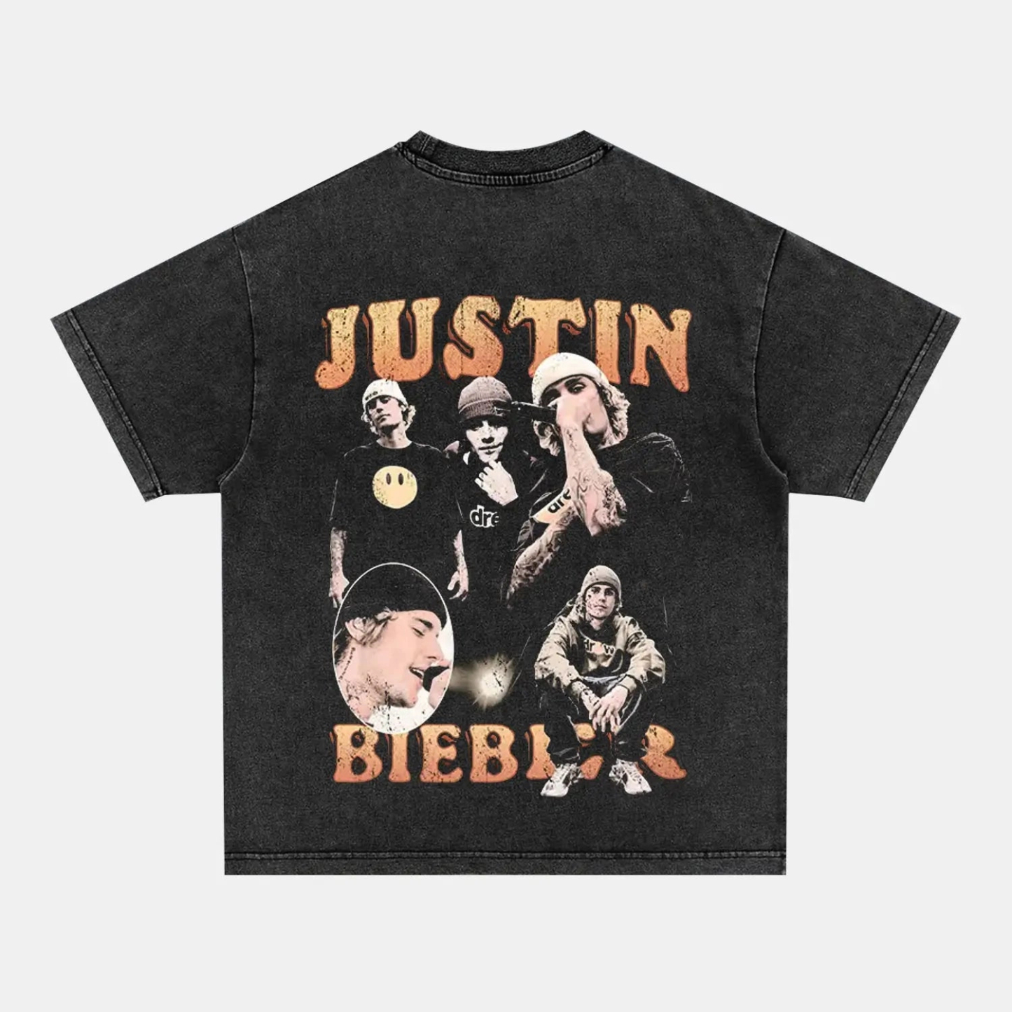 Unisex-Adult Ultra Cotton Washed T-Shirt Graphic JUSTIN BIEBER VINTAGE