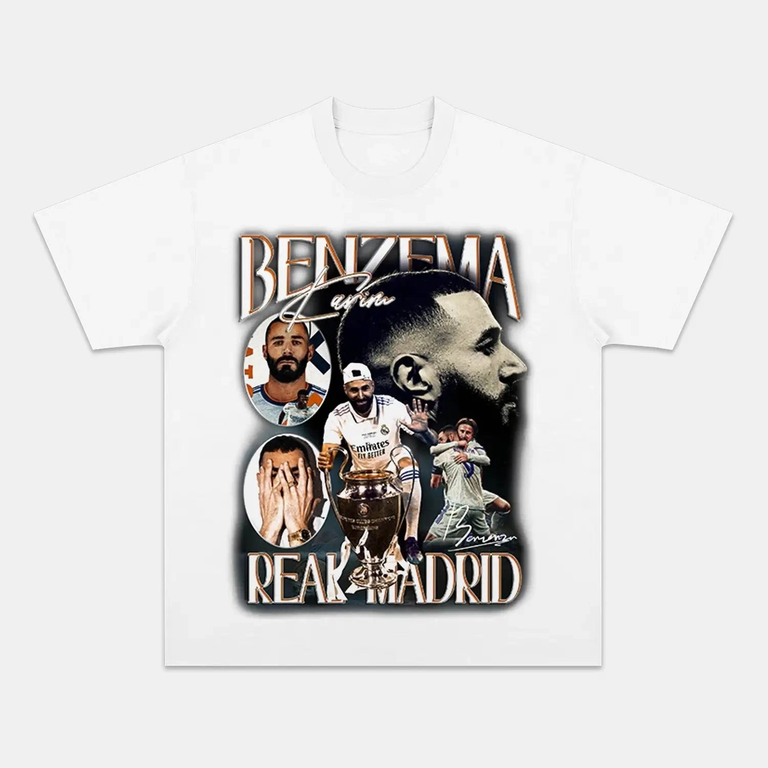 Unisex-Adult Ultra Cotton Washed T-Shirt Graphic KARIM BENZEMA TEE