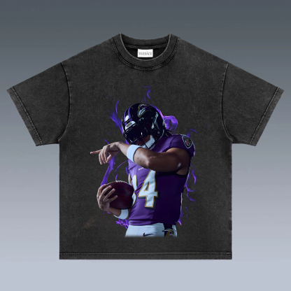 Unisex Fit Washed T-Shirt Baltimore Ravens