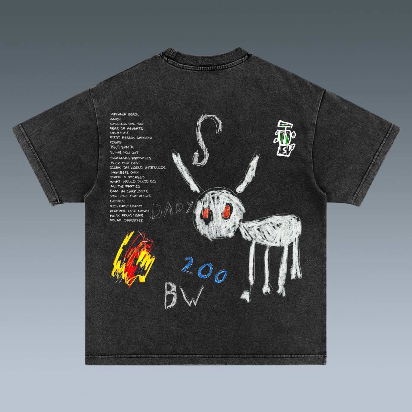 Unisex-Adult Ultra Cotton Washed T-Shirt Graphic DRAKE FOR ALL THE DOGS