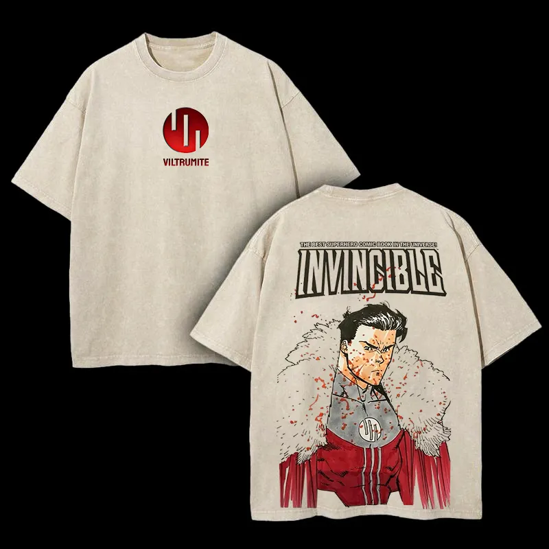 Invincible Printed Unisex Washed T-Shirt