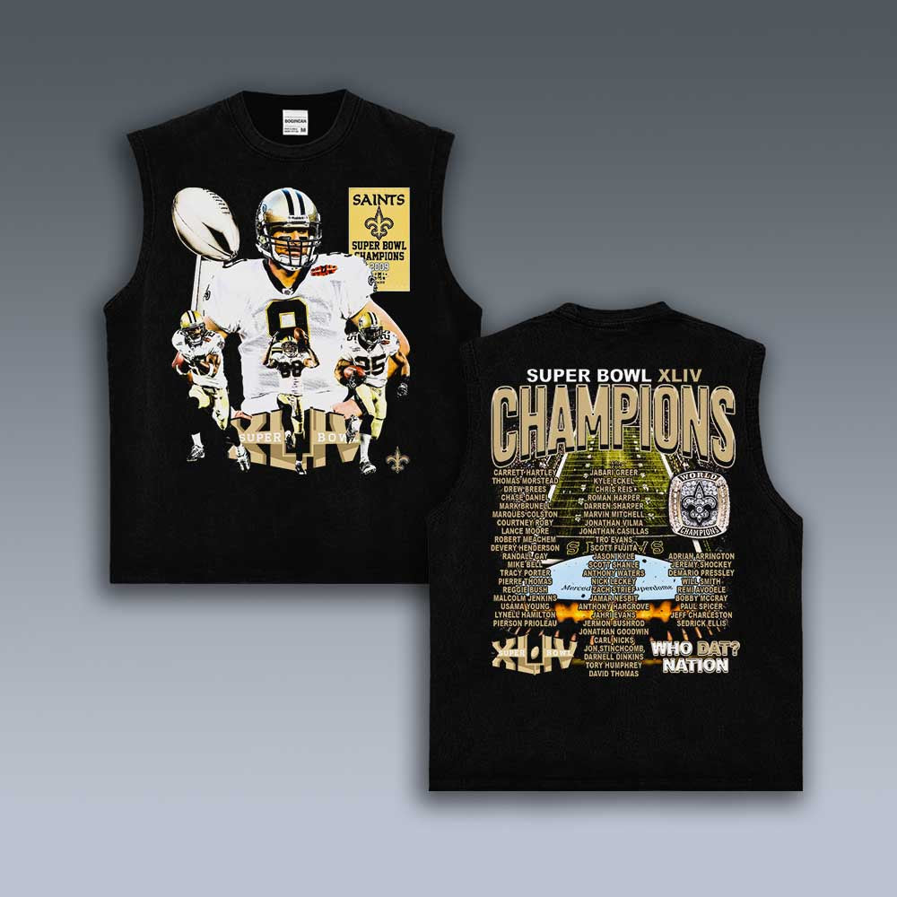 VINTAGE TANK TOP | SUPER BOWL XLIV CHAMPS SAINTS