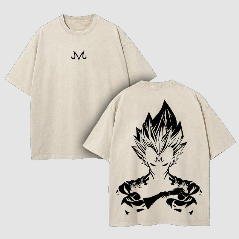 Retro Limited Vegeta Dragon Ball Oversize Washed T-Shirt
