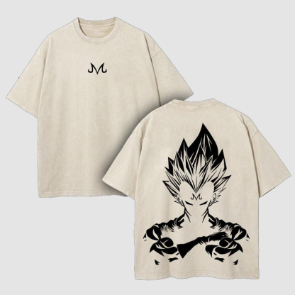 Retro Limited Vegeta Dragon Ball Oversize Washed T-Shirt