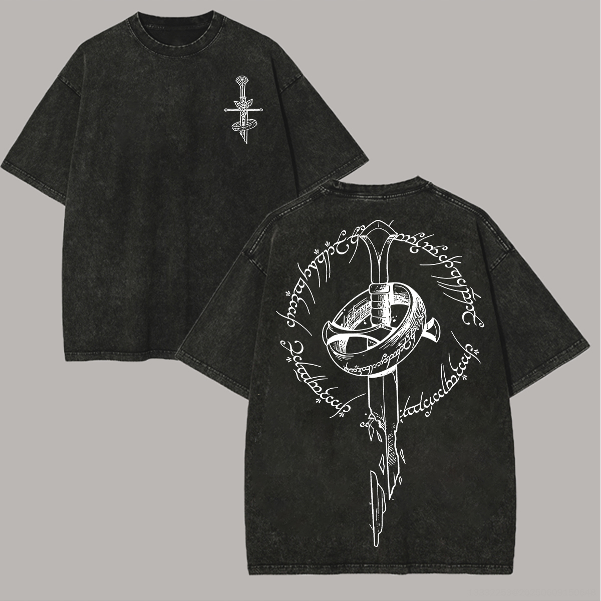 The Lord of the Rings Printed Unisex Washed T-Shirt