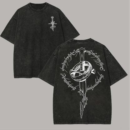 The Lord of the Rings Printed Unisex Washed T-Shirt