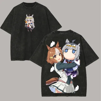 Uma Musume Printed Unisex Washed T-Shirt