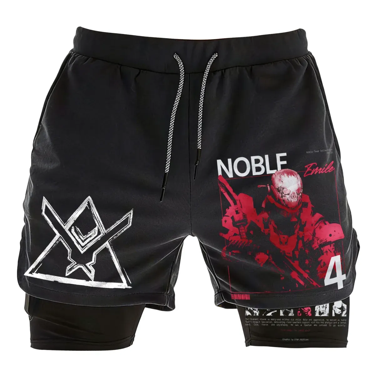 Halo: Reach Noble Emile Print Men's Fitness Shorts