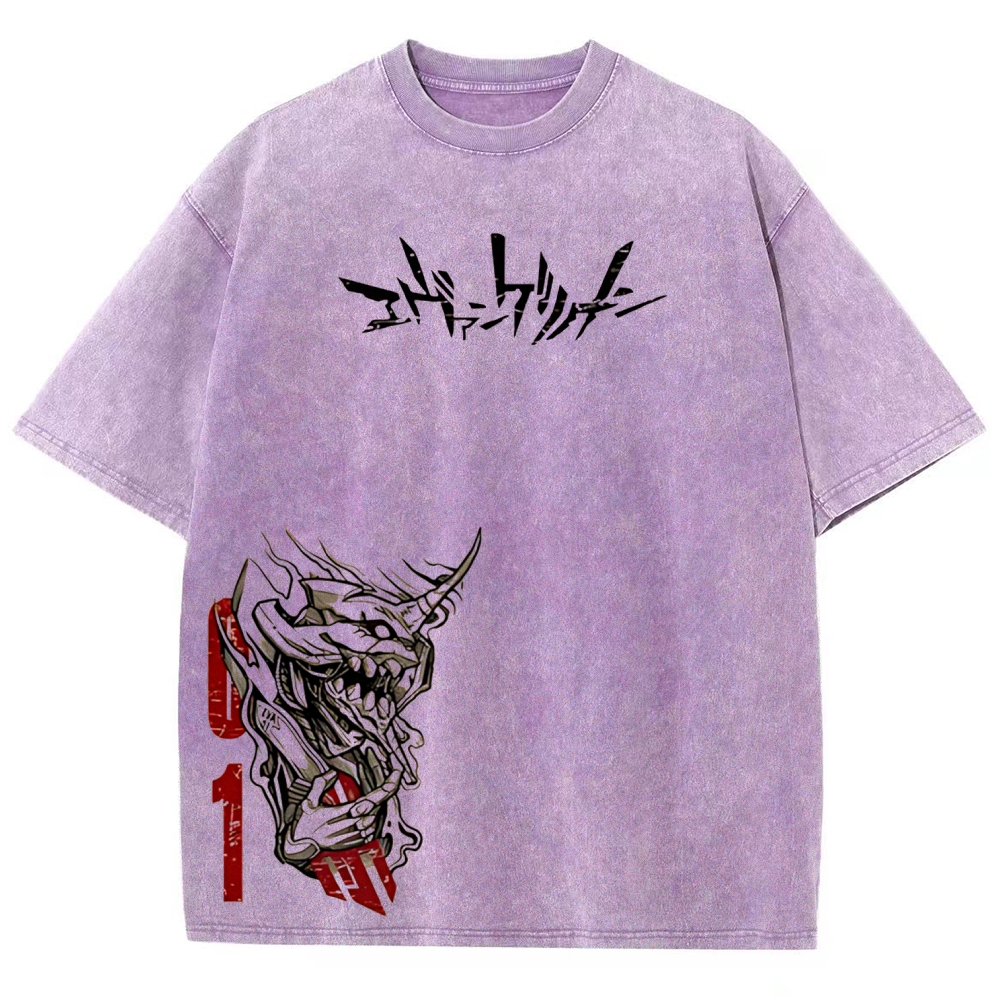Eva Unit-01  Vintage Unisex Washed T-Shirt | Neon Genesis Evangelion