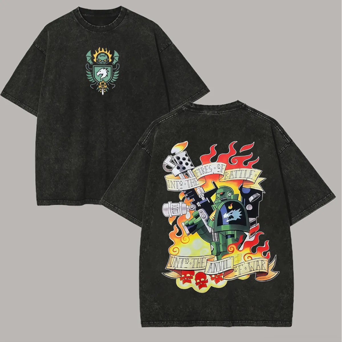 Warhammer 40K Salamanders Printed Unisex Washed T-Shirt