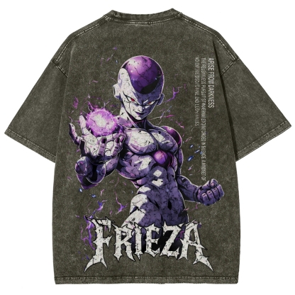 Frieza Dragon Ball Printed Unisex Washed T-Shirt