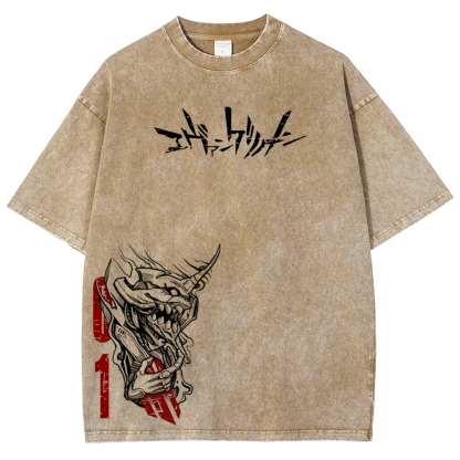 Eva Unit-01  Vintage Unisex Washed T-Shirt | Neon Genesis Evangelion