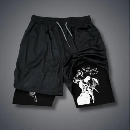 Seven Deadly Sins Print Men's Fitness Shorts