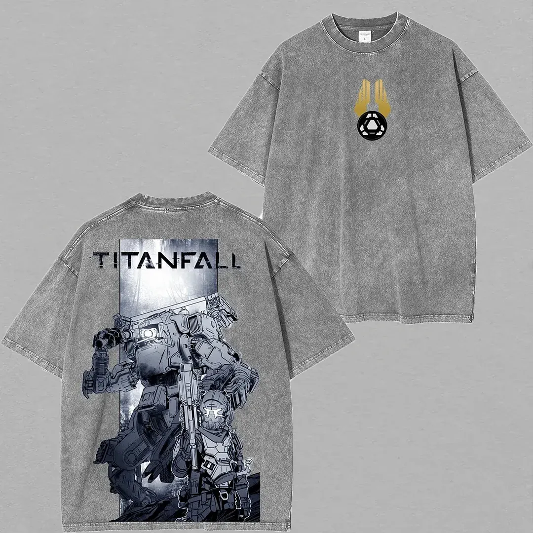 Titanfall Printed Unisex Washed T-Shirt