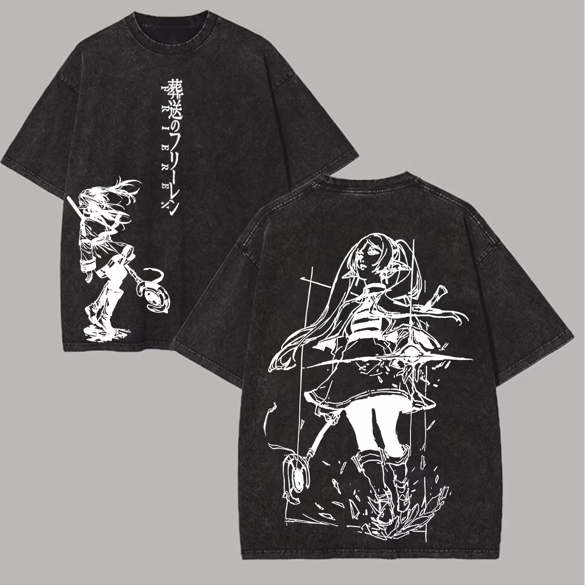 Frieren: Beyond Journey's End Printed Unisex Washed T-Shirt