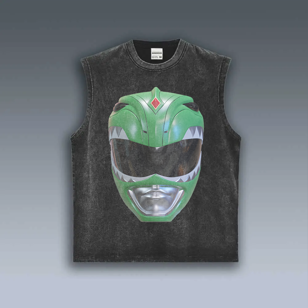 VINTAGE TANK TOP | POWER RANGERS GREEN