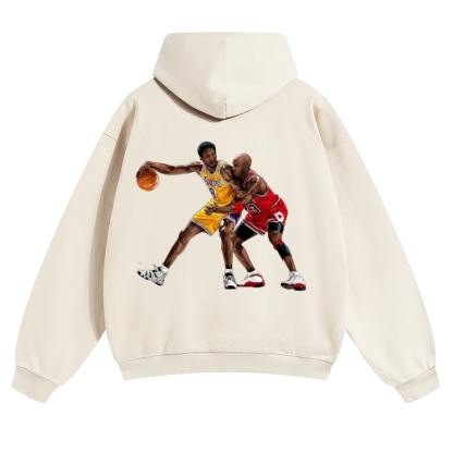 Unisex-KOBE & JORDAN Solid Color Hoodie