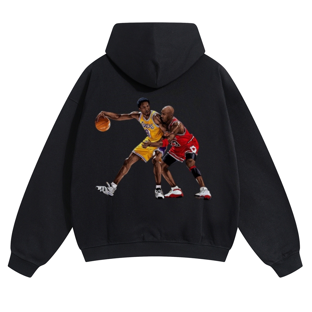 Unisex-KOBE & JORDAN Solid Color Hoodie