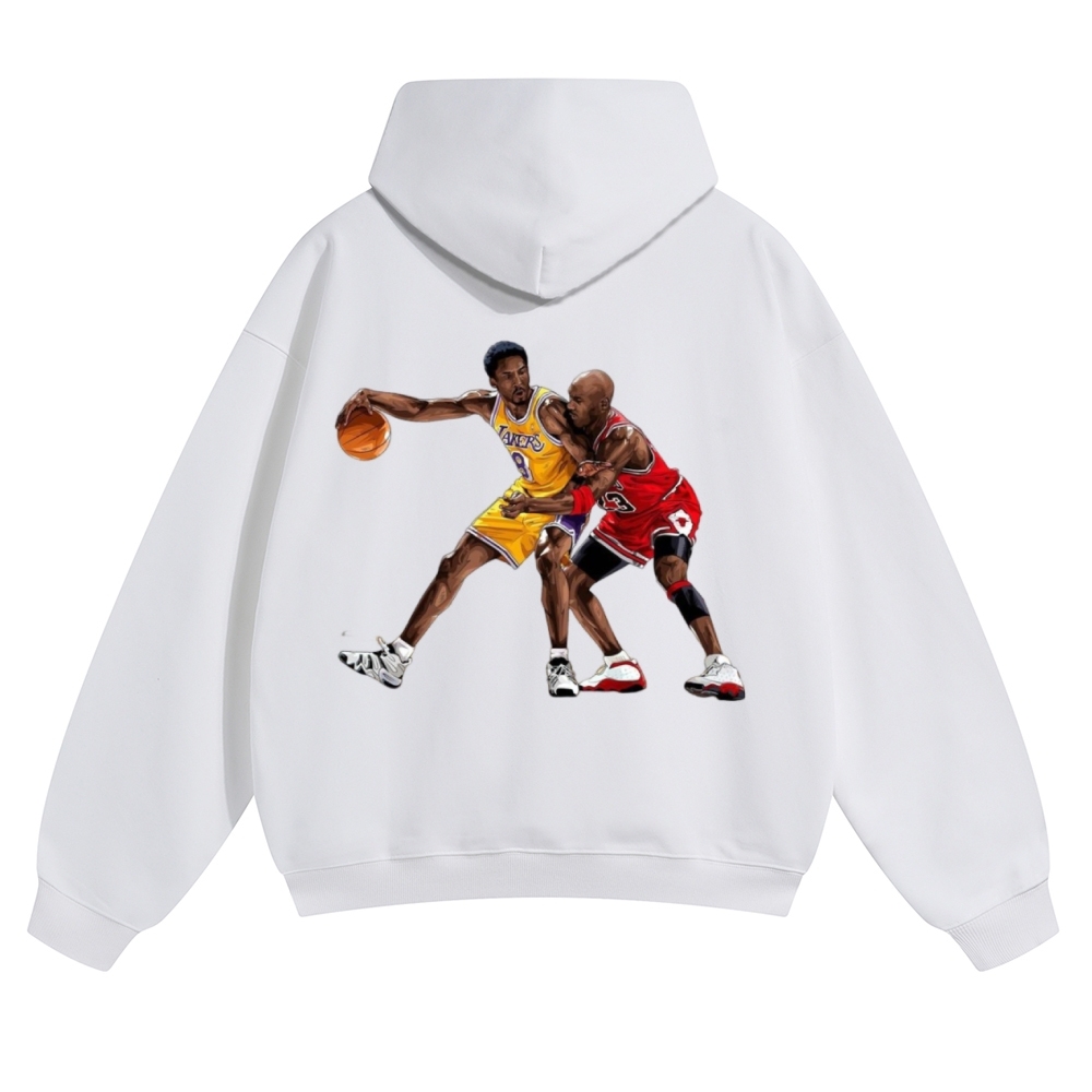 Unisex-KOBE & JORDAN Solid Color Hoodie
