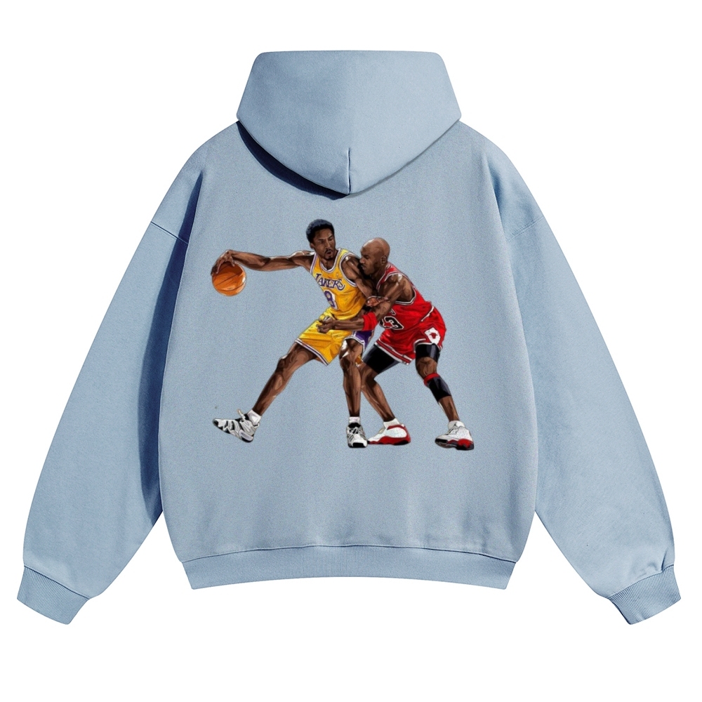 Unisex-KOBE & JORDAN Solid Color Hoodie