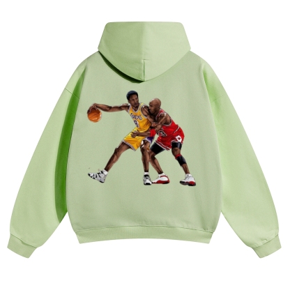 Unisex-KOBE & JORDAN Solid Color Hoodie