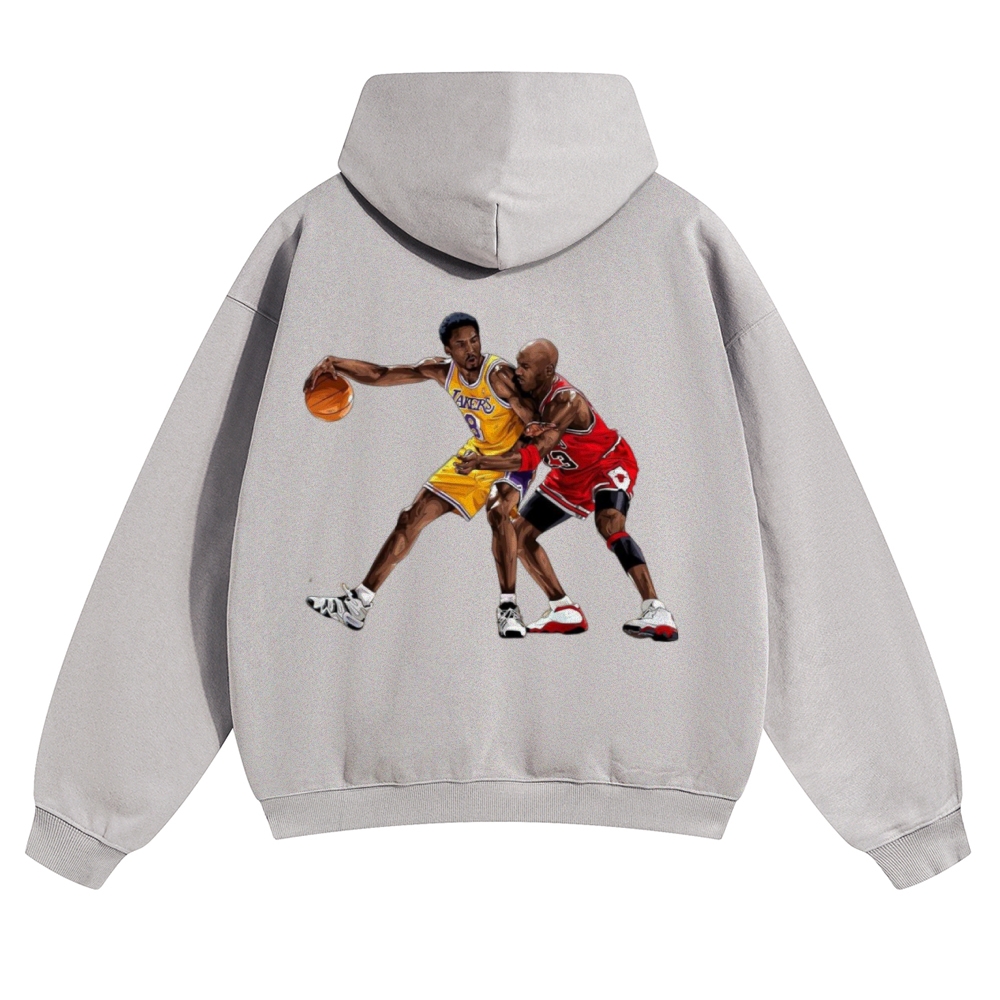 Unisex-KOBE & JORDAN Solid Color Hoodie