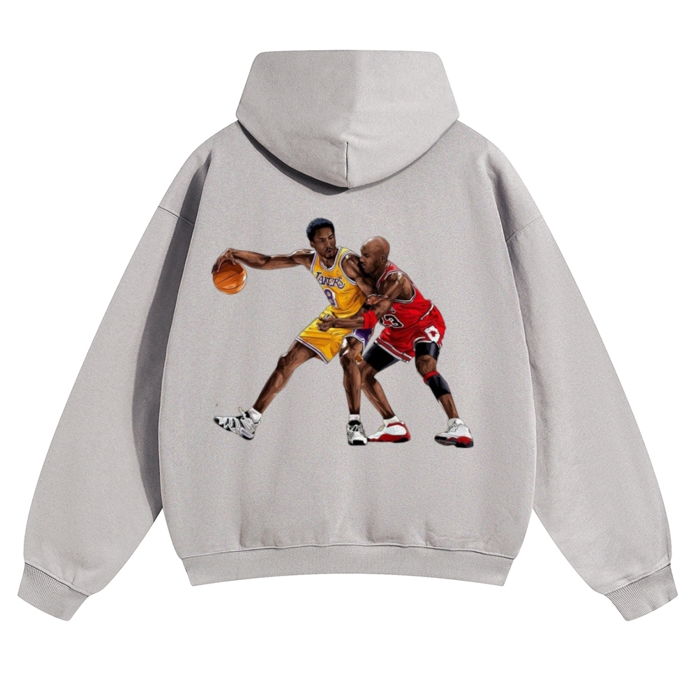 Unisex-KOBE & JORDAN Solid Color Hoodie